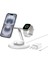 3'ü 1 Arada Manyetik Magsafe Uyumlu Qi2 15W Kablosuz Şarj Standı, iPhone 16, 15, 14 ve 13 Serisi, Airpods, Apple Watch Vb. Için Hızlı Şarj Özellikli iPhone Şarj Cihazı (Psu Dahil) - Beyaz 1