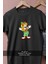 Oversize Palyaço Renkli Tasarımlı Unisex T-Shirt 2