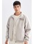 Regular Fit İnce Mont Ceket Dik Yaka Fermuarlı Cepli Mevsimlik Hafif C6214AX24AU 1