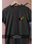 Oversize Afganistan Bayrak Cep Tasarımlı Unisex T-Shirt 2