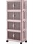 Katlanabilir Modüler Dolap 4 Lü 54 cm x 31,7 cm x 127 cm (Şeker Pembe) 1