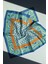 Geometrik Desenli Kiremit Bandana Fular 5