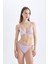Regular Fit Desenli Üçgen Bikini Üstü-Fall in Love C4421AX24HS 2
