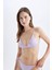 Regular Fit Desenli Üçgen Bikini Üstü-Fall in Love C4421AX24HS 3