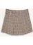 Kız Çocuk Beli Lastikli Ekose Pileli Twill Şort Etek C9652A824AU 1