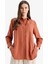 Relax Fit Basic Düz Modal Uzun Kollu Gömlek Tunik D1299AX25SP 4