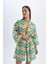 Desenli Pamuklu Kimono-Fall in Love D0453AX24SM 1