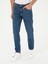 Erkek Lacivert Slim Fit Pamuk Karışımlı Jean Pantolon 50293279-VR033 2