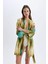 Desenli Pamuklu Kimono-Fall in Love D0453AX24SM 3