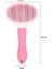 Kedi Köpek Tüy Toplayıcı Kendini Temizleyebilen Ergonomik Saplı Evcil Hayvan Tarağı Pembe (5047) 5