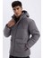 Slim Fit Dar Kesim Şişme Mont Kapüşonlu Fermuarlı Çift Cepli A3489AX24WN 1