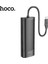 Hoco HB44 Type-C To HDMI + RJ45 + 100MBPS + Sd/tf + Usb3.0 + Usb2.0 Pd + 4K 30Hz Hub - FKU1737-4846 1