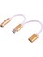 Dual USB 3.1 Type C - Audio 3.5mm Jack Kulaklık Dönüştürücü KABLO-(5775) - BKS9106-1849 1