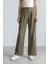 Wide Leg Klasik Kumaş Pantolon Geniş Bol Paça Kareli Çift Cepli Yüksek Bel Piliseli Standart Boy D4439AX24AU 1