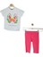 Kız Çocuk İkili Takım Kahvemelanj T-Shirt Pembe Tayt 4