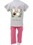 Kız Çocuk İkili Takım Kahvemelanj T-Shirt Pembe Tayt 1
