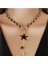 Black Star Kolye Günlük & Gece & Davet Siyah Yıldız Kolye 2