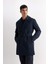Slim Fit Dar Kesim Düğmeli Kemerli Trençkot D5528AX25SP 5