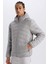 Fit Su İtici Regular Fit Kapüşonlu Fermuarlı Dokuma Mont D6183AX25SP 4