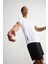 Fit Hızlı Kuruyan Slim Fit Dar Kesim Bisiklet Yaka Baskılı Sporcu Kısa Kollu Tişört V2887AZ25SP 2
