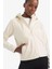 Fit Su İtici Regular Fit Kapüşonlu Fermuarlı Softshell Mont D6088AX25SP 1
