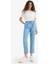 Pull On Carrot Fit Yüksek Bel Bilek Boy Tensel Yıkamalı Pantolon D8237AX25SM 3