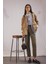 Carrot Fit Kemerli Gabardin Pantolon Cepli Yüksek Bel Düz Paça D7413AX24AU 3