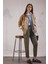 Carrot Fit Kemerli Gabardin Pantolon Cepli Yüksek Bel Düz Paça D7413AX24AU 4