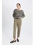 Carrot Fit Kemerli Gabardin Pantolon Cepli Yüksek Bel Düz Paça D7413AX24AU 5