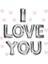 I Love You Folyo Balon Gümüş Renk 35 cm (5047) 1