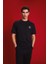 %100 Pamuk Boxy Fit Bisiklet Yaka Sırt Baskılı Kısa Kollu Tişört D5160AX25SP 3