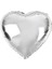 Kalp Şekilli Gümüş Renk Folyo Balon 45 cm 5 Adet (5047) 2