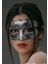 Maskeli Balo Antik Gri Gümüş Eskitilmiş Maske Balo Venedik (5047) 4