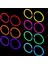 Glow Stick Parti Gözlüğü Glow Partisi Yuvarlak Şekilli Fosforlu Gözlük 6 Adet (5047) 1