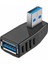 USB 3.0 Sağ Açılı Konnektör Erkek Dişi 90 Derece Uzatma Adaptörü 1