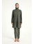 Haki Tam Kapalı Tesettür Mayo – Tül Detaylı, Modern Stil, M2534-3 5