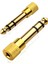 Gold 3.5mm To 6.3mm Çevirici 6.3 mm Erkek 3.5 mm Dişi Adaptör Stereo Kulaklık Mikrofon Amplifiers Guitar Piano Drums Speakers Dönüştürücü 1