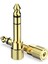 Gold 6.35MM (1/4 Inch) Male To 3.5mm (1/8 Inch) Female Stereo Jack Adapter For 3.5mm Aux Cable Guitar Amplifier Headphone Dönüştürücü 1