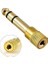 Gold 6.35MM (1/4 Inch) Male To 3.5mm (1/8 Inch) Female Stereo Jack Adapter For 3.5mm Aux Cable Guitar Amplifier Headphone Dönüştürücü 8