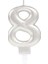 8 Rakam Mum Gümüş Renk (5047) 1