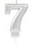 7 Rakam Mum Gümüş Renk (5047) 1