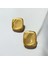 Gold Kaplama Kare Çelik Küpe 2