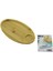 Oval 2 Bölmeli=1+1 Ahşap Bambu Servis Sunum Tepsi - Tahtası Mini Tepsi 25 x 14 x 1.4cm (3791) 1