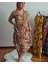 Sihirli Otantik Oversize Kadın Elbise Batik Desen 3