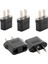 5 Adet Türk Fişi Amerikan Tip Fişe Çevirici Seyahat Adaptörü 2 Pinli Düz Plug Travel Adapter Fiş Priz Dönüştürücü Piriz Siyah 1