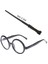 Harry Potter Asası 30 cm ve Siyah Çerçeveli Harry Potter Gözlüğü Seti (5047) 1