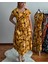 Sihirli Otantik Oversize Kadın Elbise Batik Desen 3