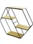 Petek - 4 Katlı Metal Iskeletli - Ahşap Raflı Dekoratif Raf 60 x 14 x 53 cm (3791) 1