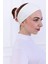 Kaymaz Bandana Ekru Kaymayan Silikonlu Geçme Tesettür Bone - Sportif Saç Bandı 5