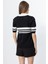 53300 Onteks Çizgi Detaylı Polo Yaka Kısa Kol Bluz 4